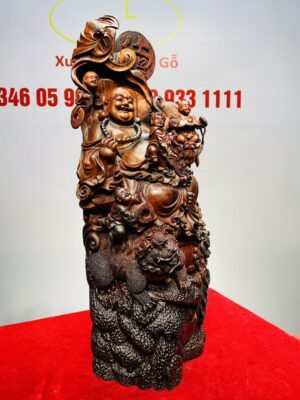 Di Lạc Ngũ Tiểu Ngồi Trống Gỗ Trắc