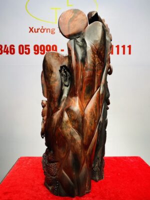 Di Lạc Ngũ Tiểu Ngồi Trống Gỗ Trắc