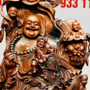 Di Lạc Ngũ Tiểu Ngồi Trống Gỗ Trắc