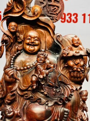 Di Lạc Ngũ Tiểu Ngồi Trống Gỗ Trắc