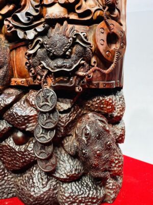 Di Lạc Ngũ Tiểu Ngồi Trống Gỗ Trắc