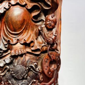 Di Lạc Ngũ Tiểu Ngồi Trống Gỗ Trắc