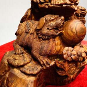 Đạt Ma Phục Song Nghê Gỗ Sưa