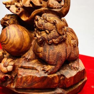 Đạt Ma Phục Song Nghê Gỗ Sưa