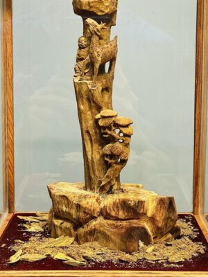Ông Thọ Nhất Tiểu Hươu Sao Cây Tùng Gỗ Hoàng Đàn