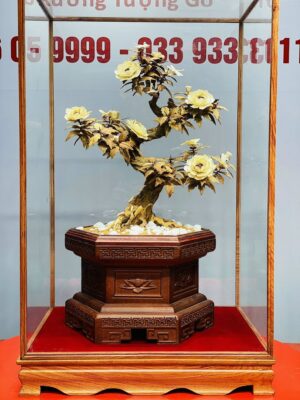 Bonsai Hoa Phù Dung Ngà Voi Gỗ Hoàng Đàn