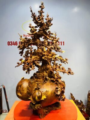 Bình Hoa Mai Gỗ Nu Hương