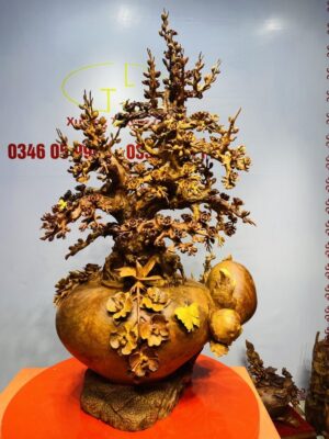 Bình Hoa Mai Gỗ Nu Hương