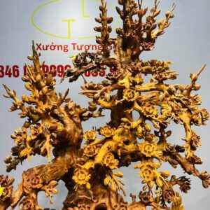 Bình Hoa Mai Gỗ Nu Hương