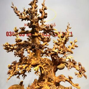 Bình Hoa Mai Gỗ Nu Hương