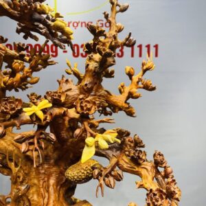Bình Hoa Mai Gỗ Nu Hương