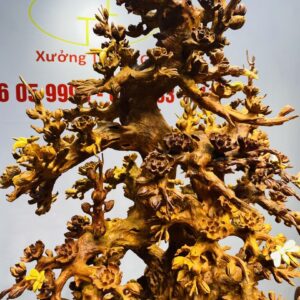 Bình Hoa Mai Gỗ Nu Hương