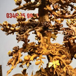 Bình Hoa Mai Gỗ Nu Hương