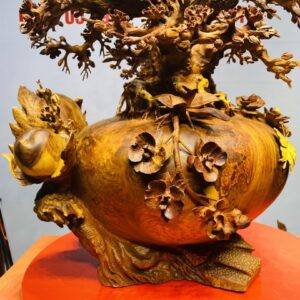 Bình Hoa Mai Gỗ Nu Hương