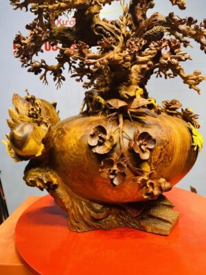 Bình Hoa Mai Gỗ Nu Hương