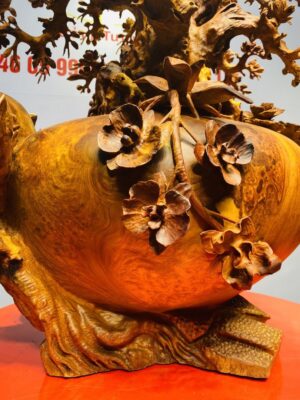 Bình Hoa Mai Gỗ Nu Hương