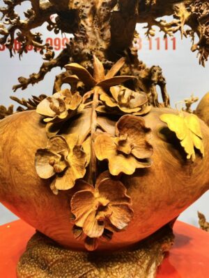 Bình Hoa Mai Gỗ Nu Hương