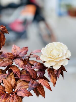 Tượng Phúc Lộc Thọ Hoa Phù Dung Gỗ Sưa