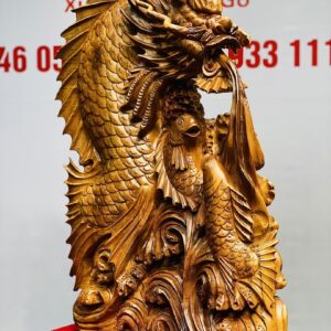 Cá Chép Hóa Rồng Gỗ Hương