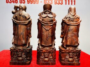 Tam Đa Phúc Lộc Thọ Gỗ Cẩm