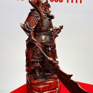 Quan Công Xách Đao Gỗ Trắc