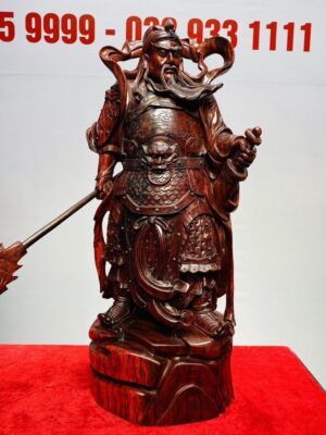 Quan Công Xách Đao Gỗ Trắc