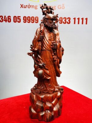 Đạt Ma Vác Gậy Gỗ Trắc