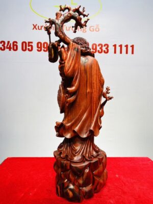 Đạt Ma Vác Gậy Gỗ Trắc
