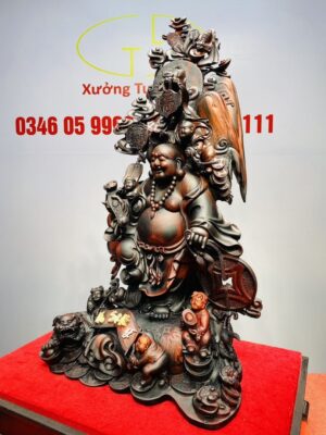 Di Lạc Ngũ Tiểu Vạn Sự Như Ý Gỗ Trắc