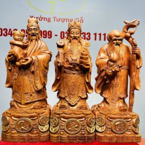 Tam Đa Phúc Lộc Thọ Gỗ Hương