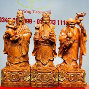 Tam Đa Phúc Lộc Thọ Gỗ Hương