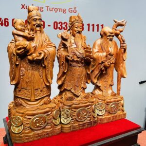 Tam Đa Phúc Lộc Thọ Gỗ Hương