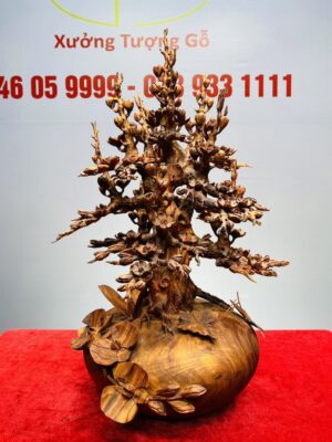 Bình Hoa Mai Gỗ Sưa