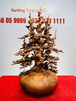 Bình Hoa Mai Gỗ Sưa