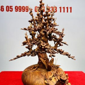Bình Hoa Mai Gỗ Sưa