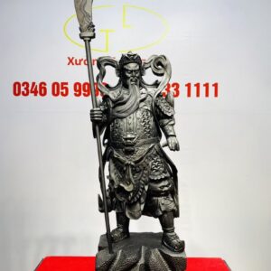 Quan Công Chống Đao Gỗ Mun Sừng Khánh Hòa
