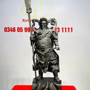 Quan Công Chống Đao Gỗ Mun Sừng Khánh Hòa