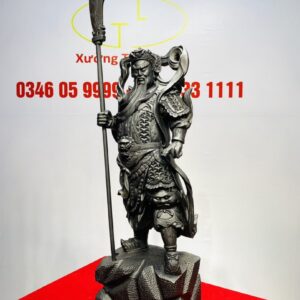 Quan Công Chống Đao Gỗ Mun Sừng Khánh Hòa