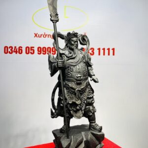 Quan Công Chống Đao Gỗ Mun Sừng Khánh Hòa