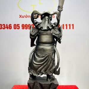 Quan Công Chống Đao Gỗ Mun Sừng Khánh Hòa