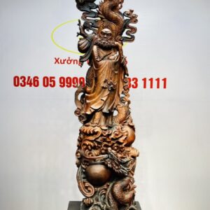 Đạt Ma Hàng Long Trấn Ngọc Gỗ Trắc