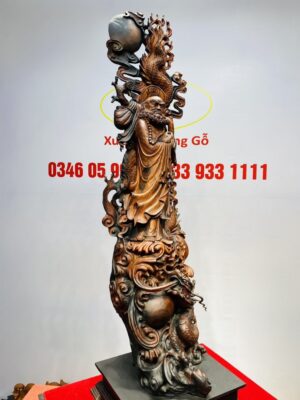 Đạt Ma Hàng Long Trấn Ngọc Gỗ Trắc