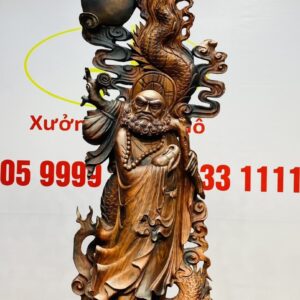 Đạt Ma Hàng Long Trấn Ngọc Gỗ Trắc
