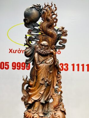 Đạt Ma Hàng Long Trấn Ngọc Gỗ Trắc
