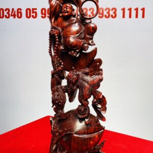 Di Lạc Ngự Nguyệt Song Tỳ Hưu Gỗ Tử Đàn