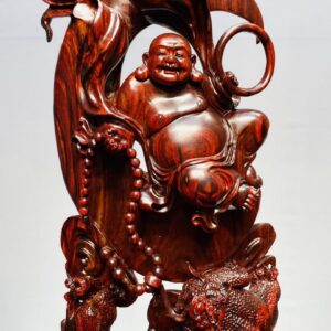 Di Lạc Ngự Nguyệt Song Tỳ Hưu Gỗ Tử Đàn