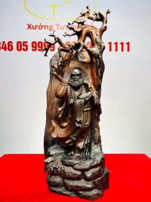 Bồ Đề Đạt Ma Về Tây Thiên Gỗ Trắc