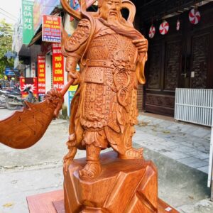 Quan Công Cầm Đao Gỗ Hương