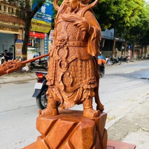 Quan Công Cầm Đao Gỗ Hương