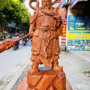 Quan Công Cầm Đao Gỗ Hương